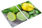 tulup Üveg vágódeszka, Tulup, Lime és citrom, Zöld, 2x40x52 cm, 010010520020000007064 (010010520020000007064)
