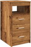 vidaXL fiókos szekrény régi fa 40x50x76 cm gépelt fa 856004 (856004)