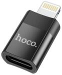 hoco. iPhone 14 Pro HOCO UA17 adapter Type-C aljzat - lightning, adatátvitel és töltés, FEKETE (UA17_TYPE-C)