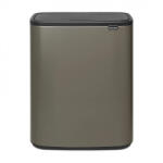 Brabantia Cos de gunoi Brabantia Bo Touch 1001271, 2x30 L, Deschidere lina si silentioasa, Deschidere larga, Gri inchis (1001271) Cos de gunoi