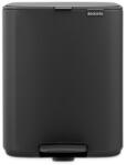 Brabantia Cos de gunoi Brabantia Bo Pedal 1010133, 12 L, Inchidere usoara, Baza antiderapanta, Acoperire minerala, Gri inchis (1010133) Cos de gunoi