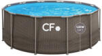 CF Group Frame Rattan, Fém szerkezetes medence, 3, 66 × 1, 22 m, kör alakú, 12800 l űrtartalom, Barna