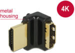 Delock 65663 High-Speed Ethernet HDMI-A anya & gt; HDMI-A apa 4K 90° felfelé, fekete