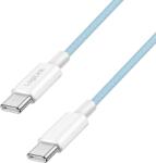 LogiLink Cablu Logilink USB 2.0 Type-C, C/M - C/M, 480 Mbps, 60 W, din nailon, albastru, 1, 5 m