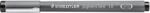 STAEDTLER black pigment liner, line width 1.0 mm, indelible pigment ink, long metal tip, long service life, 10 fineliners in a cardboard case, 308 10-9 (308 10-9 VE)