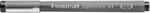 STAEDTLER black pigment liner, line width 0.4 mm, indelible pigment ink, long metal tip, long service life, 10 fineliners in a cardboard case, 308 04-9 (B002BJJCPW)