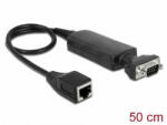 Delock Konverter Ethernet LAN RJ45 10/100 Mbps jack soros RS-232 DB9 apa csatlakozóhoz anyákkal (62976)