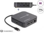 Delock 87789 dokkoló állomás és port replikátor Vezetékes Thunderbolt 3 Fekete (87789)