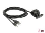 Delock 85719 USB kábel 2 M USB A Fekete (85719)