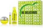 DKNY Be Delicious szett nőknek Eau de Parfum 100 ml + Eau de Parfum 15 ml + tusolóhab 150 ml