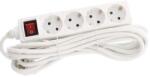 Rebel Prelungitor 4 prize cu intrerupator, 3x1.5mm, 5.0m, Rebel (URZ3574-5)