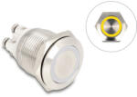 Delock Nyomógomb beszereléshez 19 mm 4 db. csavarhely LED sárga (20979) - pepita