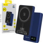 Blavec Powerbank 10000 mAh BJ-03 Slim, 22, 5 W MagSafe 3 az 1-ben (PBBJ03-MC10N) sötétkék alumínium mágneses - studioeszkozok