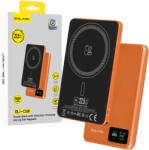 Blavec Power Bank 5000mAh BJ-03 Ultra Slim 7, 8mm - Type C - 22, 5W mágneses Magsafe 3 az 1-ben (PBBJ03-MC5O) narancssárga alumínium - studioeszkozok