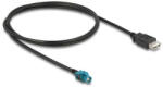 Delock Kábel HSD Z anya - A-típusú USB 2.0 anya 1 m (90563) - pepita