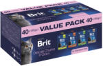 Brit Brit Premium by Nature macskaeledel felnőtt, sterilizált macskáknak 40x100g (finom filék mártásban)