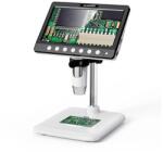 Inskam Microscop digital Inskam 330H cu suport, 1200x, 5 MP, ecran de 7", HDMI (330H)