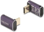  Delock USB Adapter 40 Gbps USB Type-C PD 3.1 240 W csatlakozódugóval - csatlakozóhüvellyel, ívelt 8K 60 Hz fém