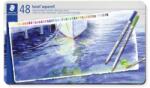 STAEDTLER Creioane acuarelă, set, hexagonale, cutie de tablă, STAEDTLER "Karat® aquarell 125", 48 de culori diferite, 48 buc