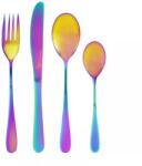 Pintinox Set de tacâmuri Princess Rainbow 24 piese, cutie cadou negru-aurie Tacam