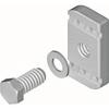 BAKS SRM8x25F Csavargarnitúra (hatlapfejű csavar M8x25 + alátét + csúszóanya 20x35mm) cinkpelyhes bevonattal 890102 (890102)
