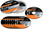 NEO TOOLS Vágókorong fémhez 125x1x22.2mm, 10db, 41A60-T-BF, INOX (55-572)