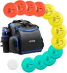 Vevor 12 darabos disc golf korongkészlet putterrel, középtalppal, driverrel és hátizsákkal
