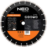 NEO TOOLS Gyémánt vágókorong 350mm szegmenses lézer hegesztett, belső átm. 25, 4mm, 8mm szegmens (57-614)