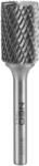 NEO TOOLS Keményfém marófej, turbómaró, B, hengeres, frontélezéssel, 16x25mm, szár méret 6x45mm (55-359)
