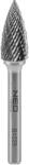 NEO TOOLS Keményfém marófej, turbómaró, G, csúcsíves, hegyes, 12x25mm, szár méret 6x45mm (55-375) - szerszamparadicsom