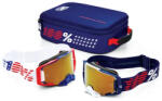  100% armega patriot pro pack fehér/Navy - true arany mirror prémium motoros és downhill szemüveg (2601-4168_)