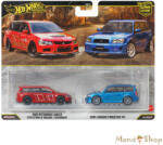 Mattel Car Culture 2-Pack: 2005 Mitsubishi Lancer Evolution IX Wagon & 2004 Subaru Forester STI szett (JHW46)
