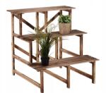 Homcom Nagy Lépcsős Virágágyás 100cm Fa Urban Jungle Növénytartó Könyvespolc (845-115)