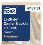 Tork Szalvéta, iparilag komposztálható, 1/4 hajtogatott, 1 rétegű, 39x39 cm, Premium, TORK LinStyle , krém (478731) - fodicoaruhaz