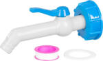 Strend Pro szelep, kerti, 3/4"- 45°, 193 mm, IBC tartályhoz való reduktorral, PVC (STP012561932)