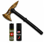 Depox Set topor survivor, spray autoaparare si spray chili DEPOX®, 39 cm/60 ml/60 ml (1529)