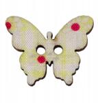 Kufer Fa gombok Pillangó sárga 20 db/csomag (motyl)