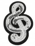 Importer Kufer Spółka z o. o Ragasztó tapasz Violinkulcs Patch ezüst (5903802550948)