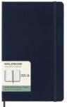 Moleskine Határidőnapló 2026/27 18 hónap, heti, kemény borítású, zafír kék (L)