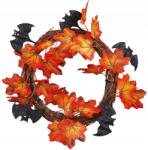 Fiestas Guirca Koszorú Ajtó Koszorú Levelek Denevérek Halloween (FG24604)