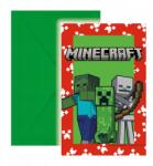 Procos Születésnapi meghívó borítékkal gyerekeknek Minecraft 6 db-os