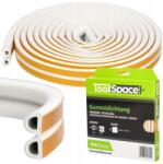 ToolSpace Ablak öntapadós tömítés D Típus 6 mb Fehér Ajtó gumitömítés (9152)