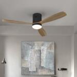 Schuller Valencia Lustra LED cu Ventilator si telecomanda Siroco D-132cm negru/nuc (SV-329514D)