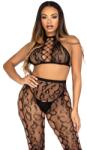  Топ и чорапогащник с отворено дъно, леопардов - Leg Avenue 89372 S/M/L (D-245352)
