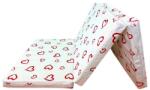 MyKids Saltea pliabila pentru copii MyKids 120x60x5 cm, bumbac, Inimioare rosii (00089271) Saltea bebelusi