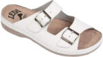 LEDI Anatomic | Férfi bőr papucs 804/18 | fehér | csatos (46 méret) (LEDLEDI-804-18-46)