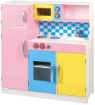 Ginger Home Детска Кухня GINGER HOME, Дървена Играчка за Ролеви Игри с Цветен Дизайн, Размери 90x30x90 см (TF5251) - bebetabg