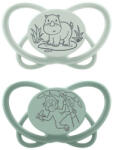 NIP Бебешка залъгалка NIP Green - My Butterfly, 16-32 м, 2 броя, зелена/сива (4000821426955) - baby