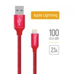 ColorWay Cablu Date si Incarcare USB-A - Lightning ColorWay CW-CBUL004, 18W, 1m, Rosu (CW-CBUL004-RD)