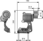 GATES Intinzator curea, curea distributie GATES T38410 (T38410)